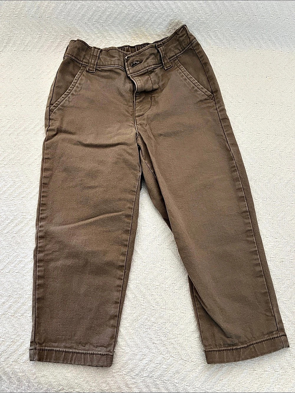 Old Navy Toddler Boys Pull-On Twill Pants Brown 18-24 M